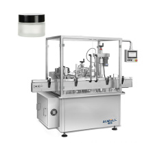 Face cream jar mono block filling capping machine for cosmetic lotion and toner